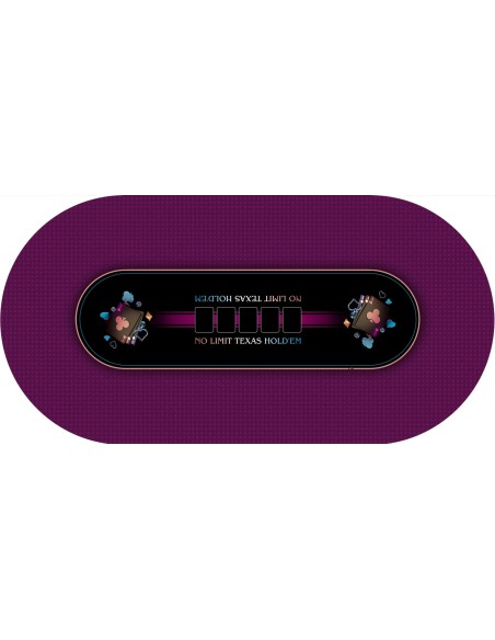 Tapis de Poker - Ovale - Texas Holdem Prestige Special Violet Tapis de Poker - Ovale - Texas Holdem Prestige Special Violet