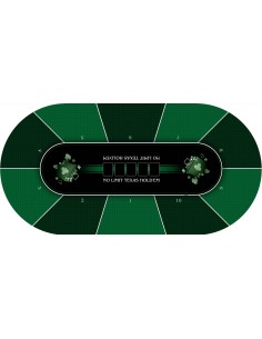 Tapis de Poker - Ovale - Texas Holdem Prestige Vert 2