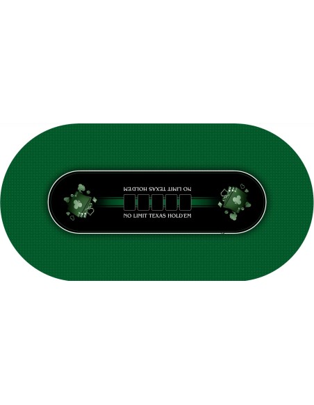 Tapis de Poker - Ovale - Texas Holdem Prestige Vert