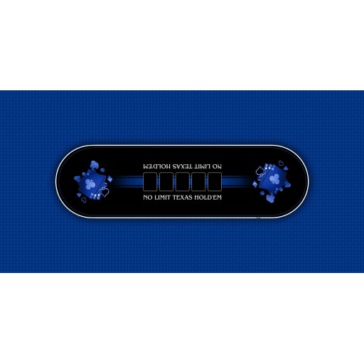 Tapis de Poker - Rectangulaire - Texas Holdem Prestige Bleu