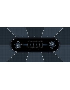 Tapis de Poker - Rectangulaire - Texas Holdem Prestige Gris