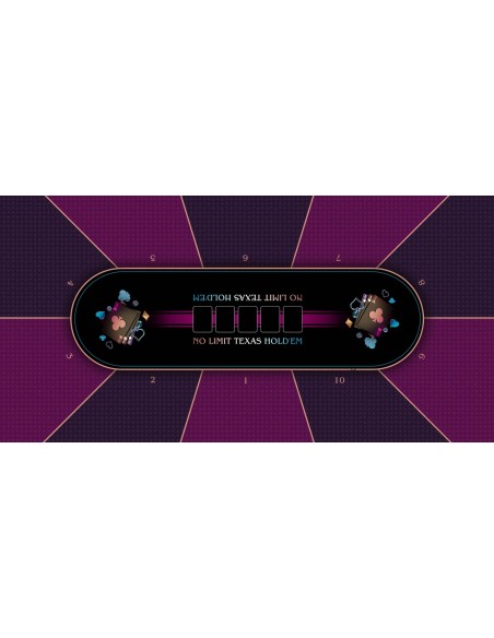 Tapis de Poker - Rectangulaire - Texas Holdem Prestige Special Violet