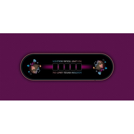 Tapis de Poker - Rectangulaire - Texas Holdem Prestige Special Violet