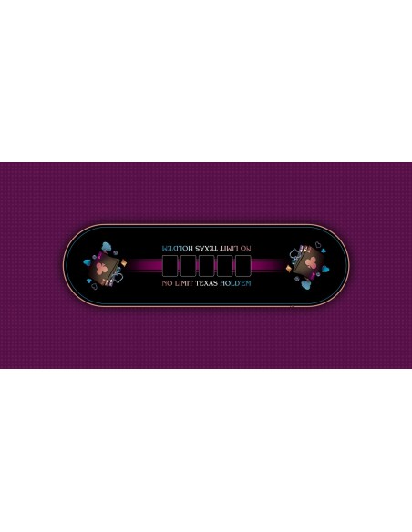 Tapis de Poker - Rectangulaire - Texas Holdem Prestige Special Violet