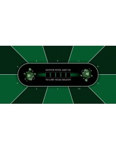 Tapis de Poker - Rectangulaire - Texas Holdem Prestige Vert