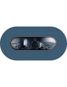 Tapis de Poker - Ovale - "Anubis  Prestige Bleu"