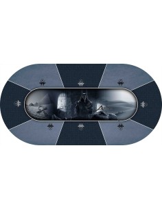 Tapis de Poker - Ovale - "Anubis  Prestige Bleu" 2