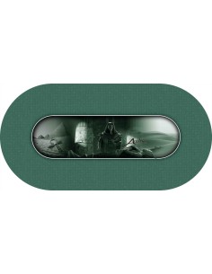 Tapis de Poker - Ovale - "Anubis  Prestige Vert"