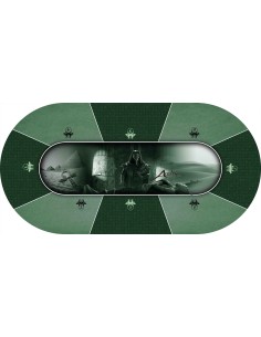 Tapis de Poker - Ovale - "Anubis  Prestige Vert" 2