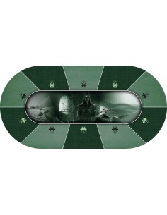 Tapis de Poker - Ovale - "Anubis  Prestige Vert" 2