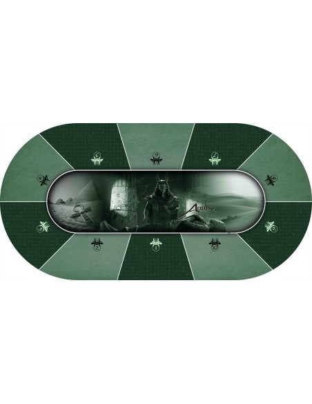 Tapis de Poker - Ovale - "Anubis  Prestige Vert" Tapis de Poker - Ovale - "Anubis  Prestige Vert"