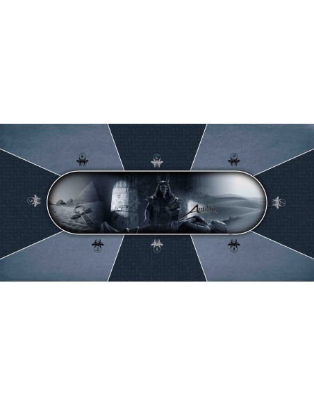 Tapis de Poker - Rectangulaire - "Anubis Prestige Bleu"
