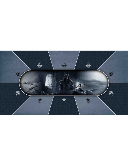 Tapis de Poker - Rectangulaire - "Anubis Prestige Bleu"