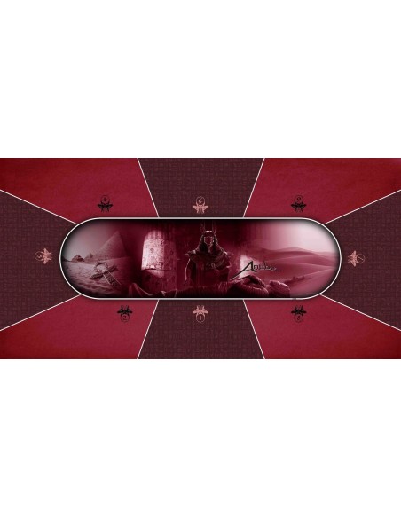 Tapis de Poker - Rectangulaire - "Anubis Rouge"