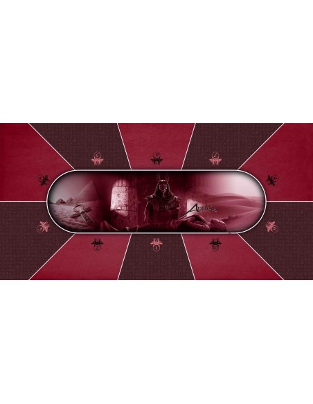 Tapis de Poker - Rectangulaire - "Anubis Rouge"