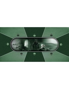 Tapis de Poker - Rectangulaire - "Anubis Vert"
