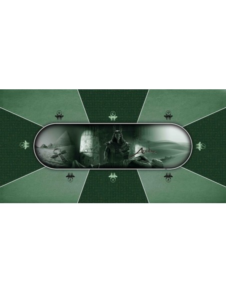 Tapis de Poker - Rectangulaire - "Anubis Vert"