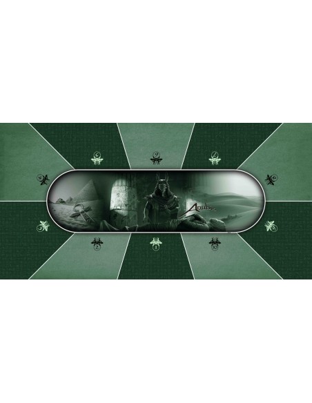 Tapis de Poker - Rectangulaire - "Anubis Vert"