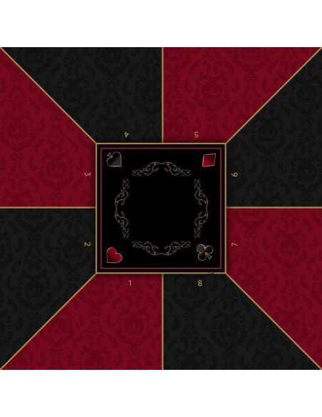 Tapis de Poker - Carré - Victorian Prestige Bordeaux