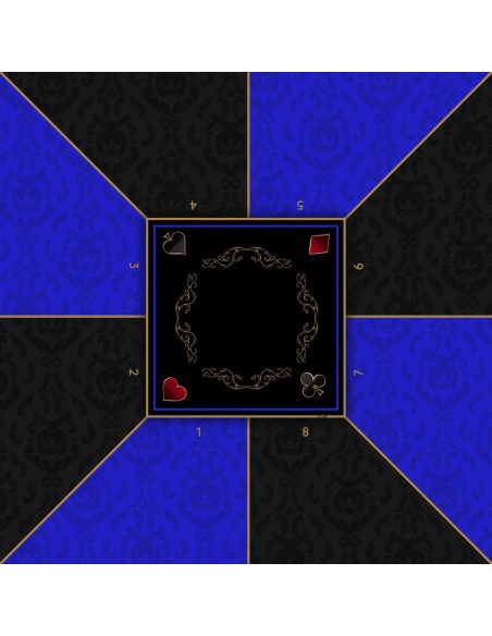 Tapis de Poker - Carré - Victorian Prestige Bleu