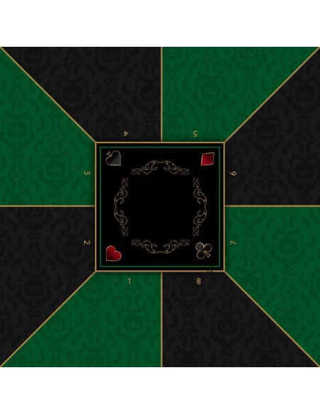 Tapis de Poker - Carré - Victorian Prestige Vert