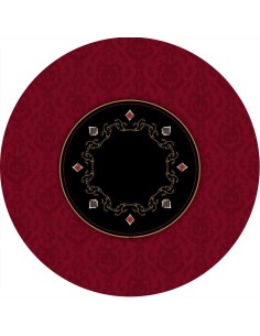 Tapis de Poker - Rond - Victorian Prestige Bordeaux