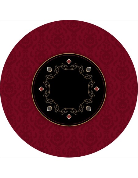 Tapis de Poker - Rond - Victorian Prestige Bordeaux
