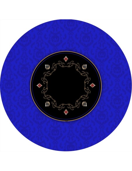Tapis de Poker - Rond - Victorian Prestige Bleu