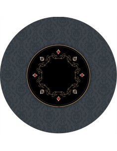 Tapis de Poker - Rond - Victorian Prestige Gris