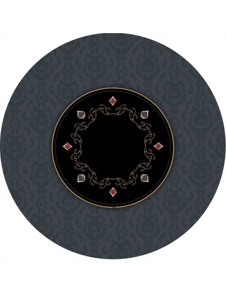 Tapis de Poker - Rond - Victorian Prestige Gris