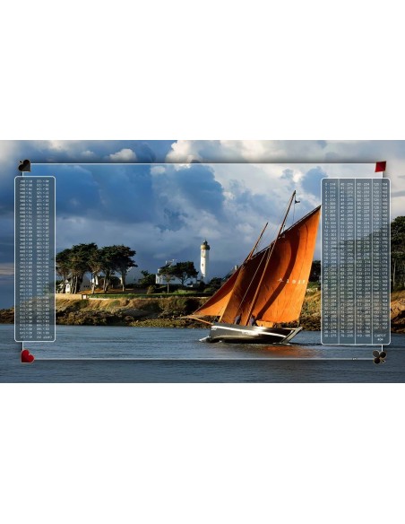 Tapis de Belote Rectangle - 100x60cm - MonTapisDeJeux