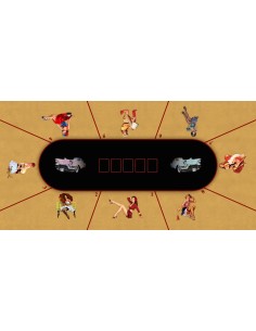 Tapis de Poker - Rectangulaire - Pin Up 2