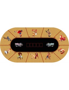 Tapis de Poker - Ovale - Pin Up 2