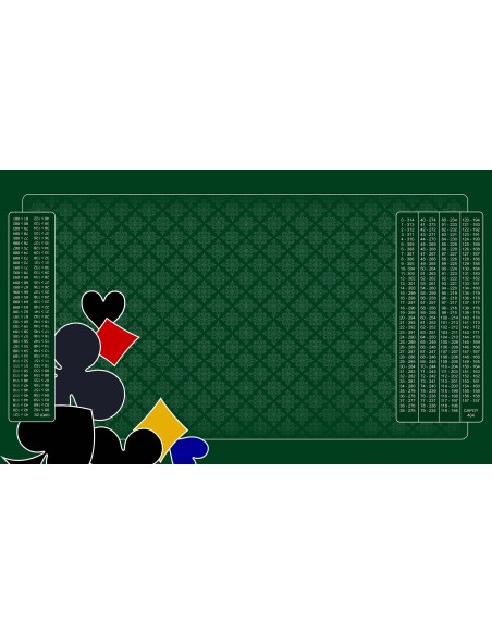 Tapis de Belote Rectangle - 100x60cm - MonTapisDeJeux