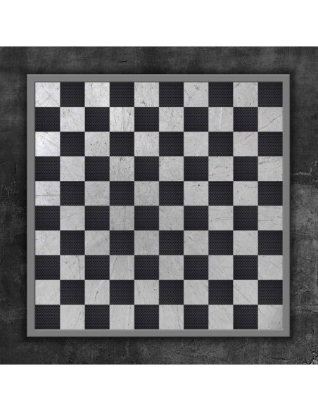 Plateau de jeux de dames effet métal