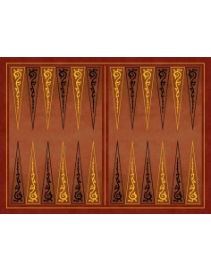 Tapis de jeux, plateaux de jeux Backgammon bleu, blanc et rouge 2