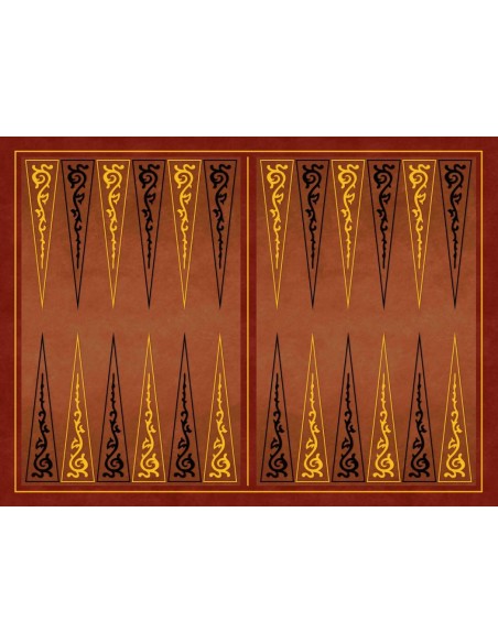 Tapis de jeux, plateaux de jeux Backgammon brun