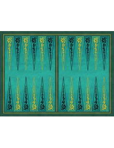 Tapis de jeux, plateaux de jeux Backgammon vert