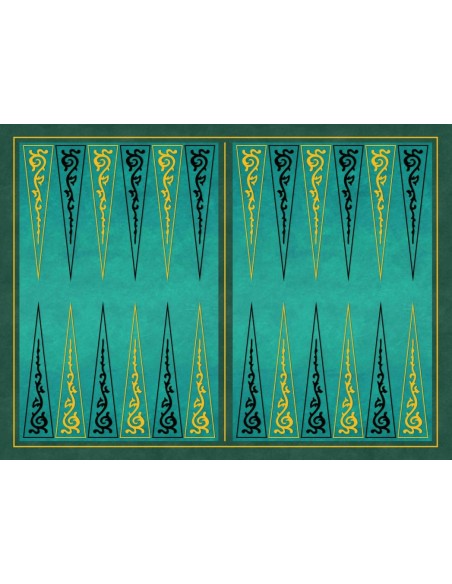 Tapis de jeux, plateaux de jeux Backgammon vert
