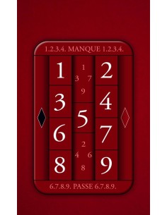 Tapis de jeu de casino, jeu de la boule coloris rouge