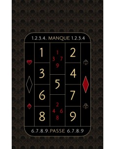 Tapis de jeu de casino, jeu de la boule coloris noir