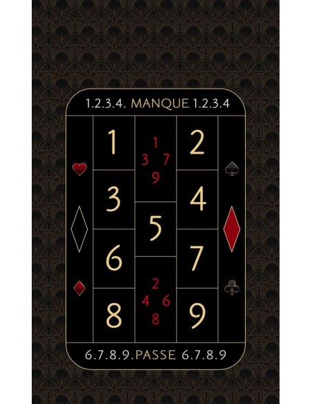 Tapis de jeu de casino, jeu de la boule coloris noir