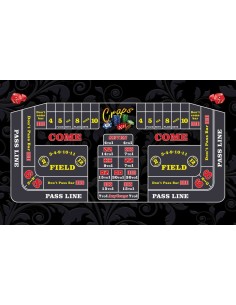 Tapis de casino craps coloris noir