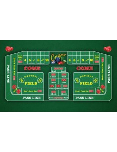 Tapis de casino craps coloris vert