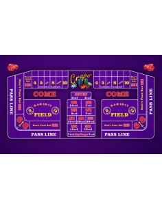 Tapis de casino craps coloris violet
