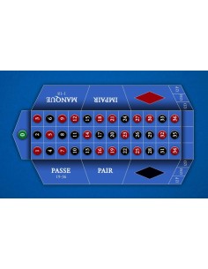 Tapis de casino, tapis de jeu roulette française noir VIP 2
