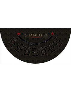 Tapis de casino, tapis de bataille noir VIP