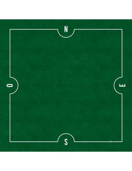 Tapis de Bridge Carré - 78x78cm - MonTapisDeJeux