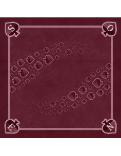 Tapis de jeu de tarot bordeaux pique forest