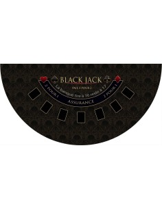 Tapis de casino black jack noir VIP